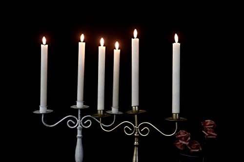 GenSwin Flameless Taper Candles LED Battery Operated Remote Timer White - color: 8-White