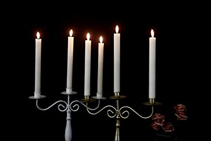 GenSwin Flameless Taper Candles LED Battery Operated Remote Timer White - color: 8-White