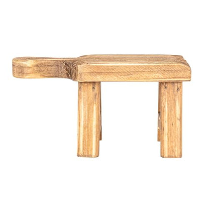 Creative Co-Op Small Wood Pedestal with Handle,Square (Pack of 12) - color: Natural, size: Square (Pack of 12), style: Rectangle