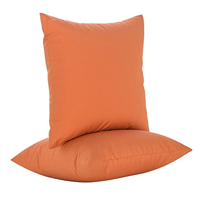 JMGBird Outside Pillows Patio Pillows Outdoor Throw Pillow with Insert - color: Orange