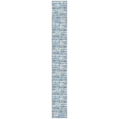 KOZYFLY Washable Long Runner Rug 2.6x20 Hallway Stair Rug Runner Blue Beige - color: Blue Beige, size: 2'8" x 20' (Runner)