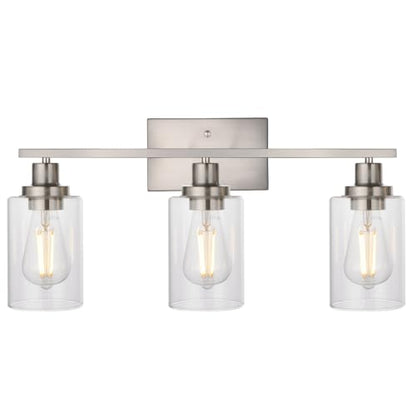 MELUCEE 3 Lights Wall Sconce Brushed Nickel Finished 20.5 Inch - color: Brushed Nickel, size: 3-Light