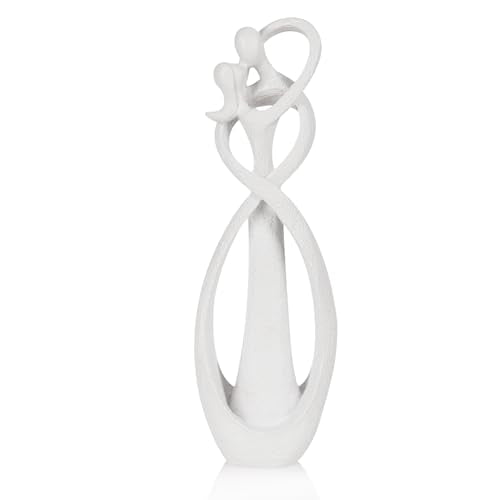 Trycooling Kissing Lovers Statue Abstract Sculpture, White, Small - color: White, size: Small