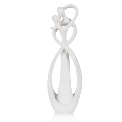 Trycooling Kissing Lovers Statue Abstract Sculpture, White, Small - color: White, size: Small