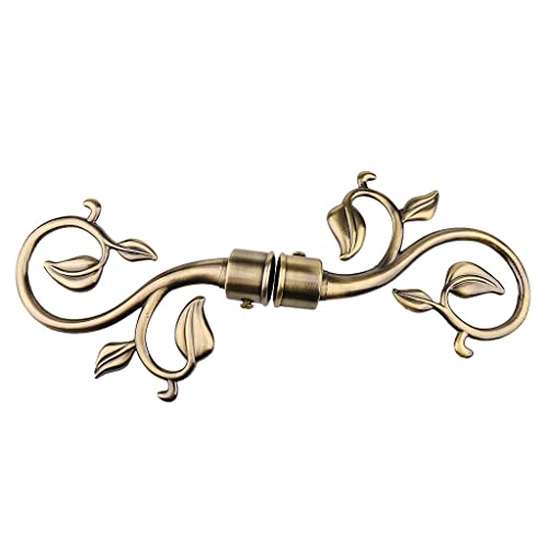 1 Pair Decorative Curtain Drapery Rod/Pole Finials Ends for 22mm Curtain Poles - Bronze, as described