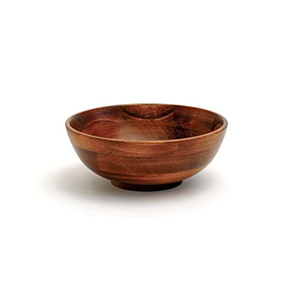 Lipper International Rubberwood Footed Bowl with Cherry Finish for Fruits, Salads, or Popcorn, Small, 7" Diameter x 2.75" Height, 27.05 Fl. Oz., Single Bowl - size: Small, style: Bowl