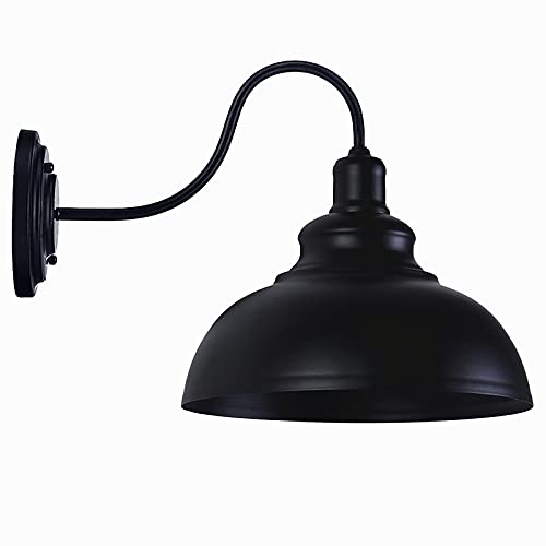Lightess Wall Sconce with Switch,Black Hardwired Indoor Dimmable Wall Light - color: Black Hardwired