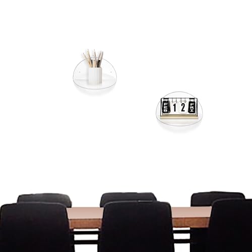 ROYALITA 2-Pack Small Acrylic Shelves Room Decor Floating Shelves, Clear - color: Clear