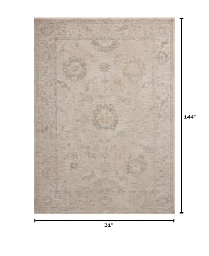 Loloi Chris Loves Julia Louisa Oatmeal/Slate 2'-7" x 12'-0" Runner Rug - color: Oatmeal / Slate, size: 2'7" x 12' (Rectangular)