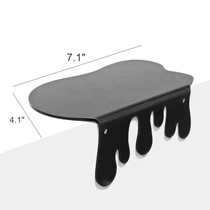 SetGame 2-Pack Small Acrylic Shelves, 7 Inch Floating Shelves, Black - color: Black, size: 7 Inch