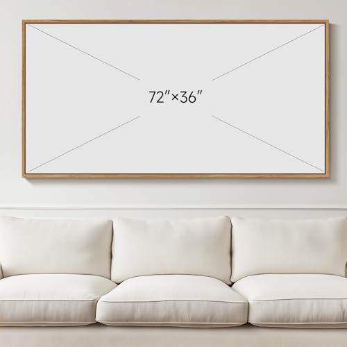 Extra Large Framed Green Gold Abstract Wall Art for Living Room, 36x72 In - color: Gold Circle A, size: 72"L x 36"W