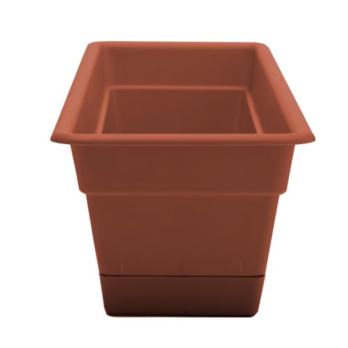 Bloem Dura Cotta 18" Plastic Window Box Planter, Terra Cotta, 3-Pack - color: Terra Cotta, size: 18" (Pack of 3)
