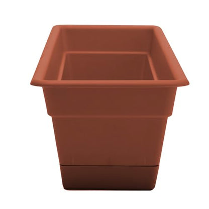Bloem Dura Cotta 18" Plastic Window Box Planter, Terra Cotta, 3-Pack - color: Terra Cotta, size: 18" (Pack of 3)