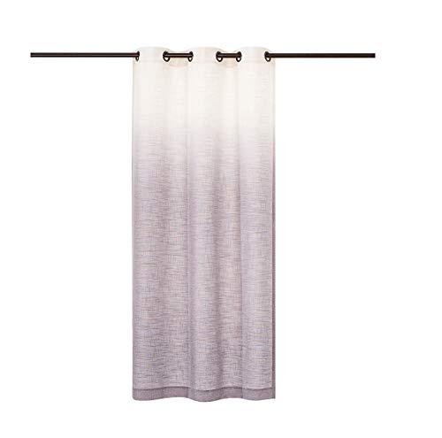 Central Park Ombre Semi Sheer Curtain, Cream White to Lavender, 40"x63"x2 - color: Lavender/ Purple, size: 40"W x 63"L (Pack of 2)