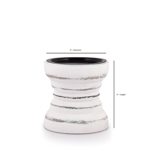 Farmhouse Rustic Wood Candle Holder, Holder for Special Ocassion, Home Décor, Ideal Gifts, Wedding, Parties Decorations, Candle Stick Holders (4" X 4" X 4" Inches)