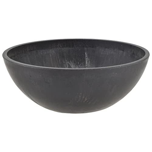 PSW Pot Collection M20DCB Plastic/Stone/Wood Composite Low Bowl Planter–No Drainage Hole(Drillable),Shallow Indoor/Outer Pot for Succulents,Bonsai,Fairy Gardens,Herbs,Dark Charcoal,8 Inch (Pack of 12) - color: Dark Charcoal, size: 8 Inch (Pack of 12)