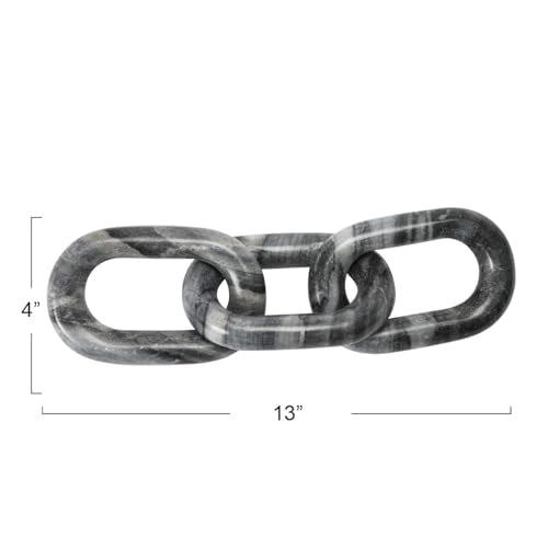Bloomingville Decorative Marble Chain, Variegated Grey Tones - color: Grey