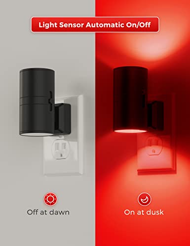 L LOHAS LED Red Night Light, Circadian Night Lights Plug into Wall, 4 Pack - color: Red, size: 4 Pack