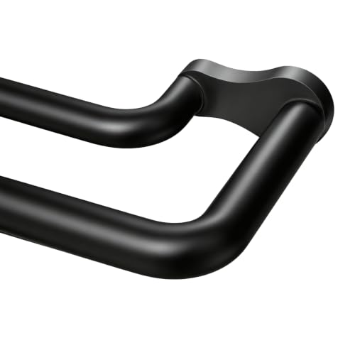 KAMANINA Double Curtain Rod 32 to 58 Inch, Black Wrap Around Drapery Rods - color: Black, size: 32-58"