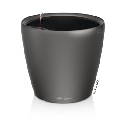 Lechuza 16023 Classico LS 21 Self-Watering Planter, Charcoal Metallic - color: Charcoal Metallic, size: D21 H20 cm