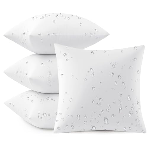 MIULEE Outdoor Pillow Inserts 18x18 Pack of 4 - size: 18x18 Inch
