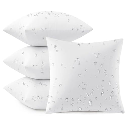 MIULEE Outdoor Pillow Inserts 18x18 Pack of 4 - size: 18x18 Inch