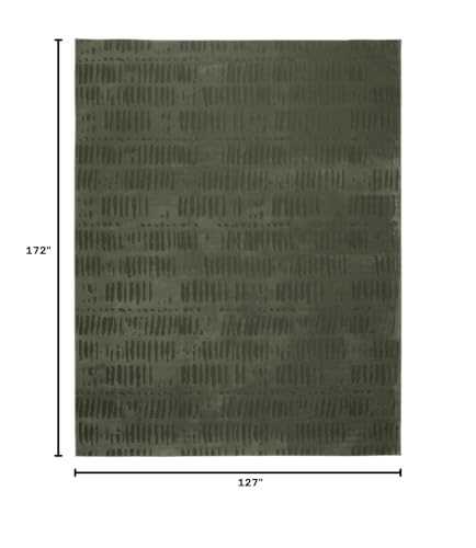 Revival Rugs Shell 11'x14' Area Rugs - Washable, Medium Pile, Green - color: Green, size: 10'6" x 14'3" (Rectangular)