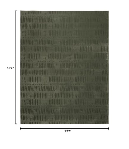 Revival Rugs Shell 11'x14' Area Rugs - Washable, Medium Pile, Green - color: Green, size: 10'6" x 14'3" (Rectangular)