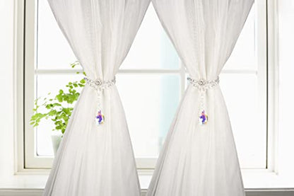 SUQ I OME Luxury Crystal Beaded Magnetic Curtain Tieback, Colorful - color: Ab Colorful