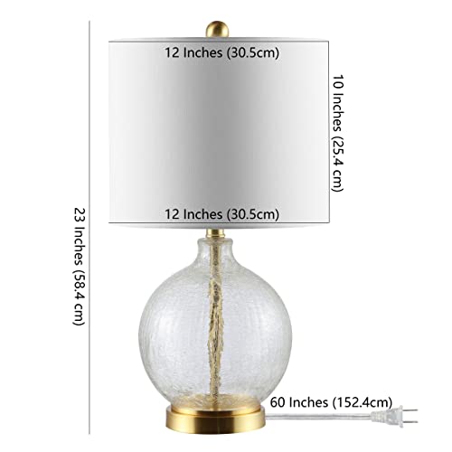 SAFAVIEH Lovell Table Lamp, 23" Modern Clear/Gold TBL4246A