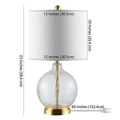 SAFAVIEH Lovell Table Lamp, 23" Modern Clear/Gold TBL4246A