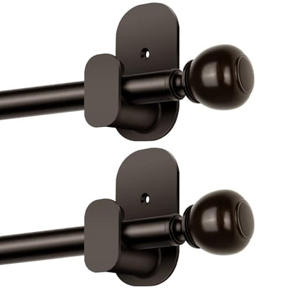 USFOOK Bronze No Drill Curtain Rods for Windows 48 to 84, 2 Pack - color: Bronze, size: 32-86"(2 pack)