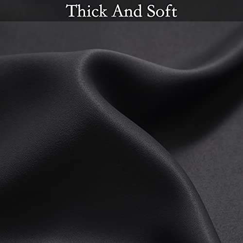 SimpleHome Black to Grey White Ombre Room Darkening Curtains 63 Inch - color: Black to Grayish White, size: 42"W x 63"L (Pack of 2)