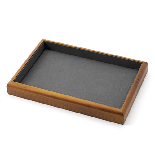 Oirlv Wood Jewelry Tray Dark Grey - color: Grey, size: 1 grid