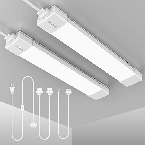 KUKUMAO LED Tube Light with Plug, Cabinet Ceiling Light,17in 16W 1700LM. - size: 1.4 FT - 2 Pack