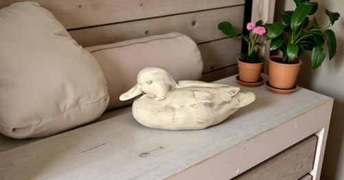 Duck Statue Shelf Decor,Animal Figurine Burlywood - color: Burlywood