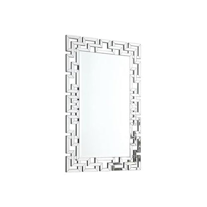 Maykoosh Rustic Romance Mirror - Oversized 47" L x 31.5" W, Features Intertwined Geometric Frame for a Stunning Focal Point in Any Room!