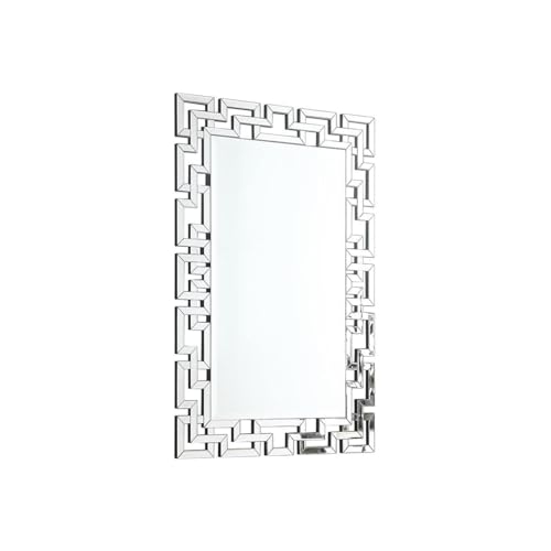 Maykoosh Rustic Romance Mirror - Oversized 47" L x 31.5" W, Features Intertwined Geometric Frame for a Stunning Focal Point in Any Room!