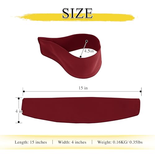 NICETOWN Handmade Curtain Tie Backs-Decorative Drape Tie Backs Holdback Holder for Window Draperies (Burgundy Red, 15 X 4 Inches, Set of 4,Suitable for 55”- 70" Wide) - color: Burgundy Red, size: 4"W x 15"L (Pack of 4)