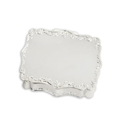 Cherished Moments Rectangle Jewelry Box for Jewelry & Keepsakes - color: Silver Blank