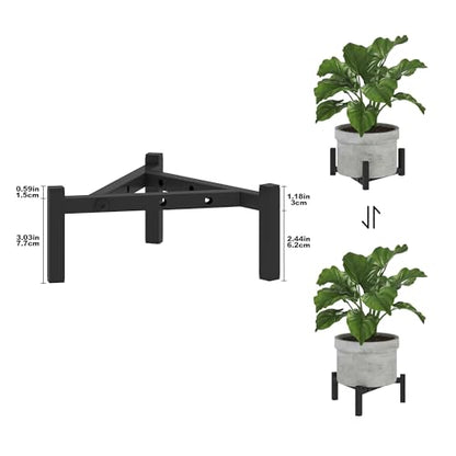 2-Pack Adjustable Plant Stand Indoor Outdoor, Black - size: 2 Pack - Triangle