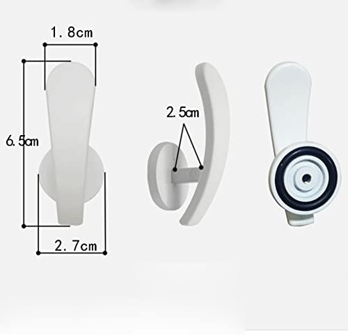 No Drill Tieback Holdbacks Adjustable Self Adhesive Curtain Tieback - color: Black
