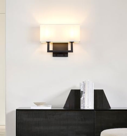 Yosoan Indoor Bedside Wall Sconce with On Off Switch - color: Black, size: 1-Pack