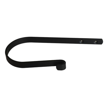 Curtain Holdbacks (Set of 2), Wall Mounted Drapery Tiebacks with Screws, Metal Decorative Window Drapery Holder Curtain Hook (Black) - color: Black