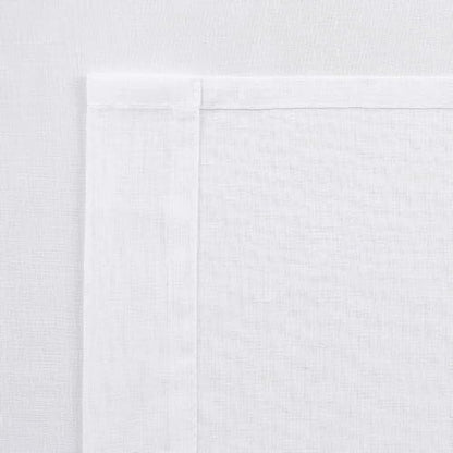DWCN White Sheer Curtains, Grommet Top Faux Linen Look Voile Semi Transparent Solid Window Sheer Curtains Drapes for Bedroom Living Room, Set of 2 Panels 42 x 54 Inch Long, White - color: White, size: 42"W x 54"L (Pack of 2)