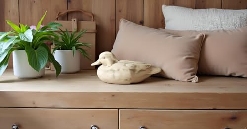 Duck Statue Shelf Decor,Animal Figurine Burlywood - color: Burlywood