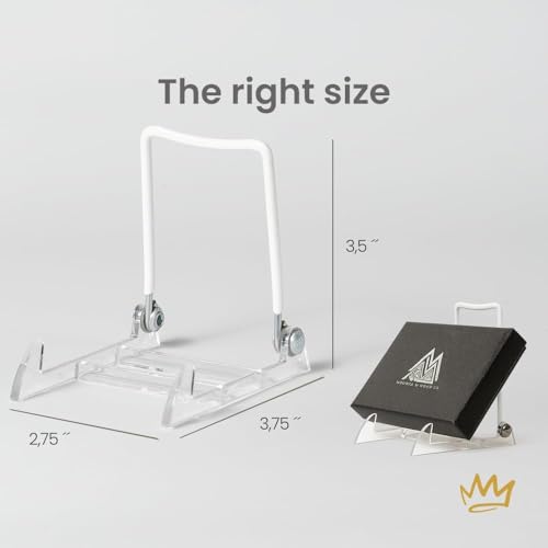 KINGDOM SOLUTIONS - 3.5" White Acrylic Display Stand Made in USA - 48 Pack - color: Acrylic White, size: 3.5" (48-pack)