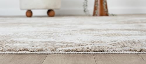 5x7 Beige Modern Geometric Area Rug for Living Room, Bedroom - color: 1003 - Beige, size: 5' x 7' (Rectangular)