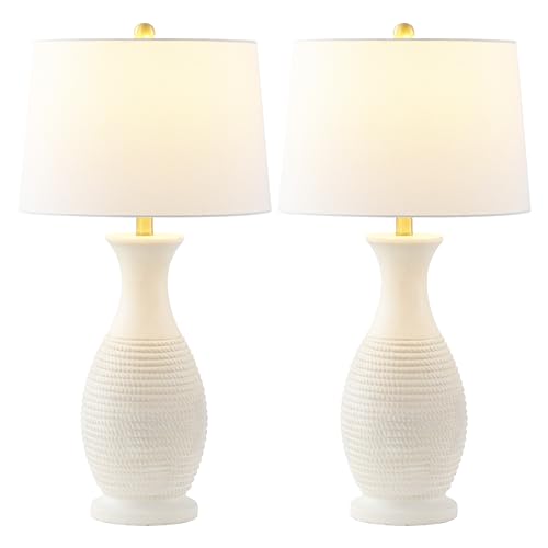 SAFAVIEH Bentlee Table Lamp Set of 2, 30" Coastal Bone TBL4131B-SET2 - color: Bone