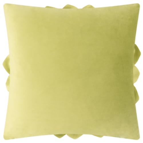 OiseauVoler Decorative 3D Flower Throw Pillow Covers Handmade Pillowcases for Sofa Bed Home Room Decor 18 x 18 Inch Green - color: Bananagreen